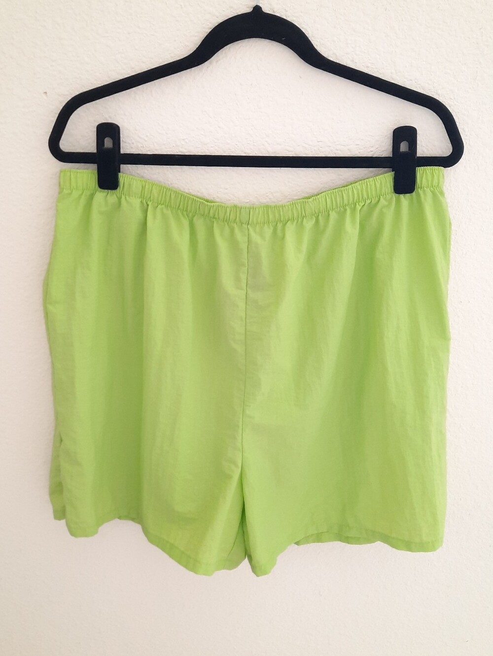 Athletic Works Women's Lime Green Elastic Waist Shorts XL Track Running Sporty